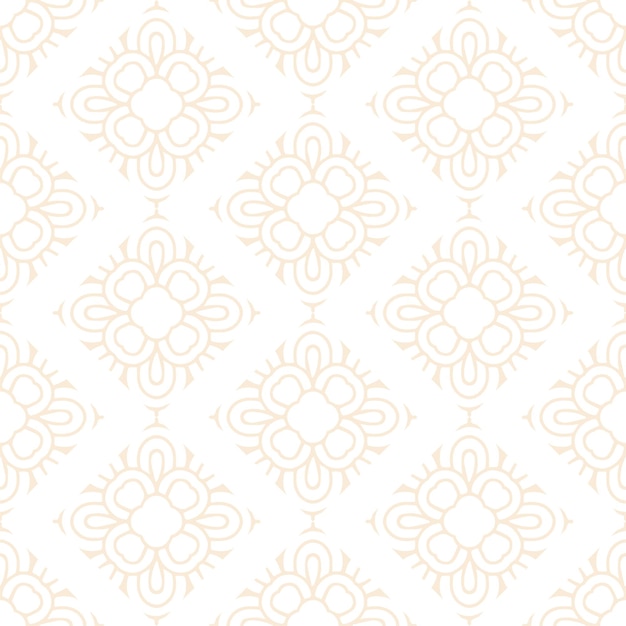 Luxury ornamental mandala design seamless pattern in gold color