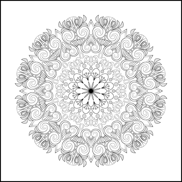 Sfondo di design effetto mandala ornamentale di lusso in colore oro vector