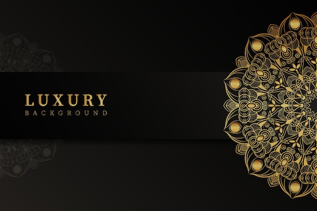 Luxury ornamental mandala gold design background