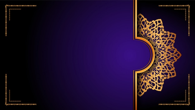 Luxury ornamental mandala islamic background, arabesque style.