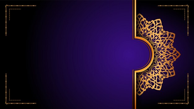 Luxury ornamental mandala islamic background, arabesque style.