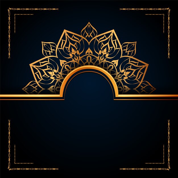 luxury ornamental mandala islamic background with golden arabesque patterns.