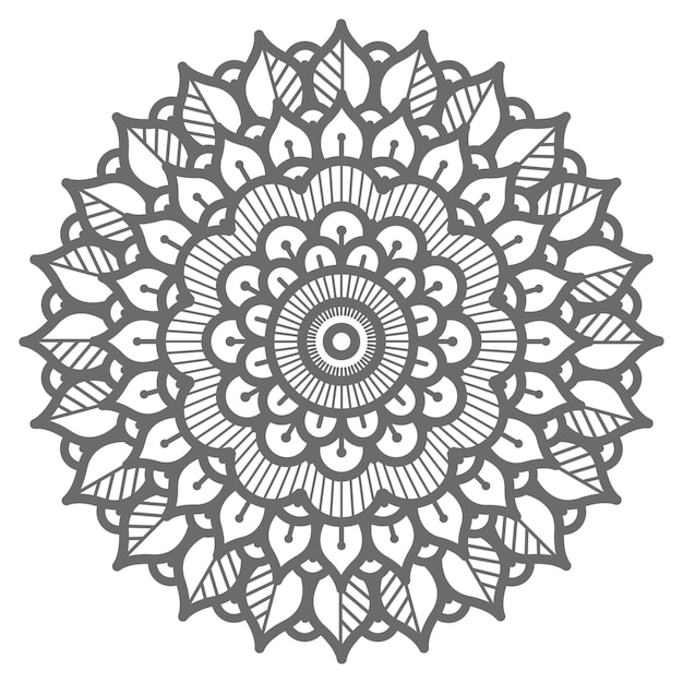 Mandala ornamentale di lusso isolato su bianco