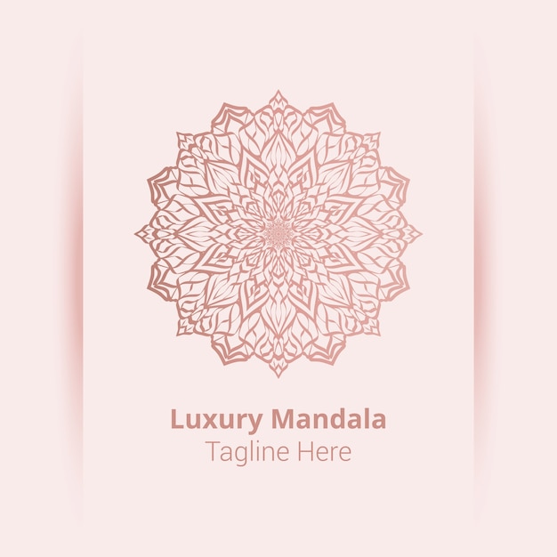 Luxury ornamental mandala logo, arabesque style.