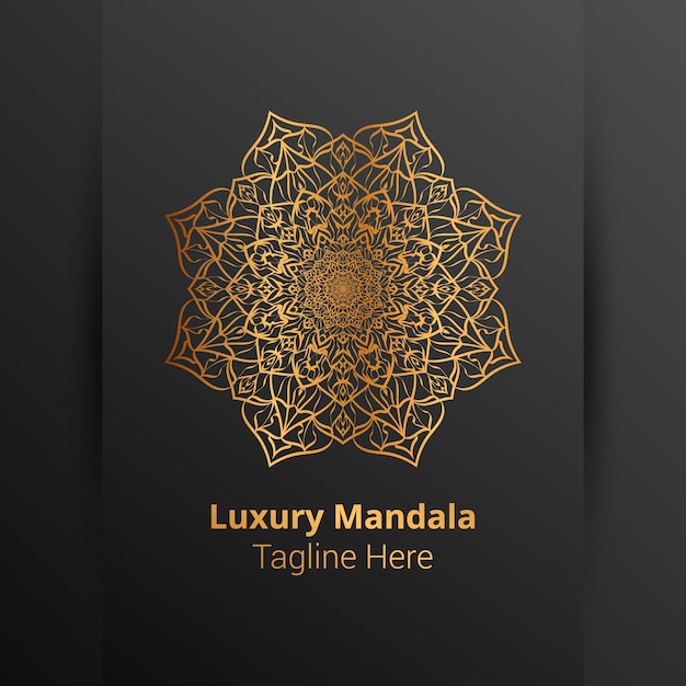 Luxury ornamental mandala logo, arabesque style.