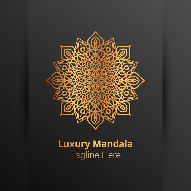 Роскошный орнаментальный логотип мандалы, стиль арабески.