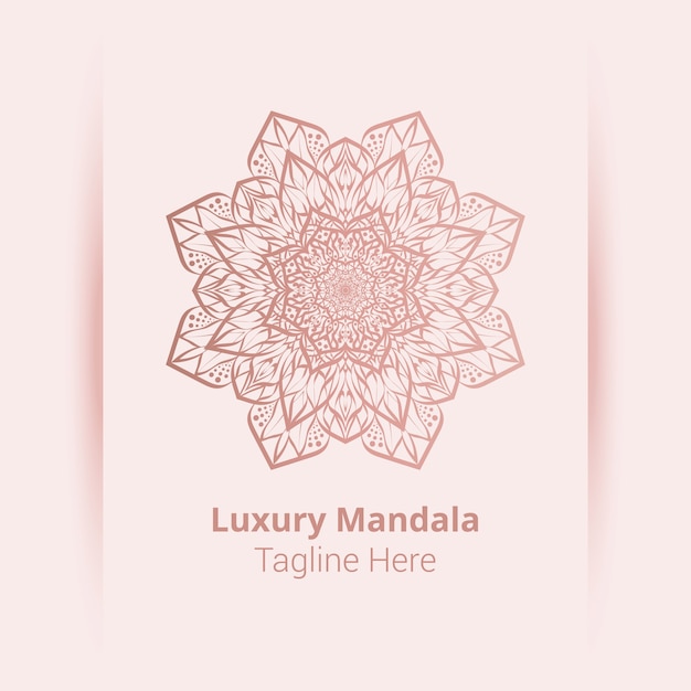 Luxury ornamental mandala logo, arabesque style.