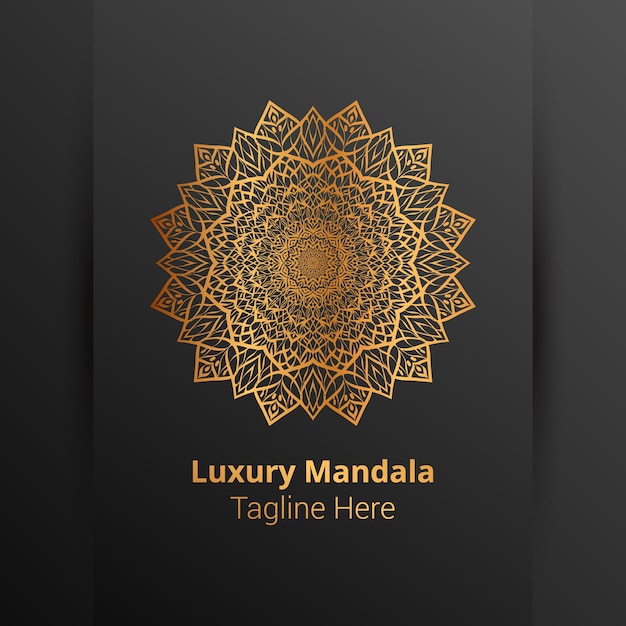 Luxury ornamental mandala logo, arabesque style.
