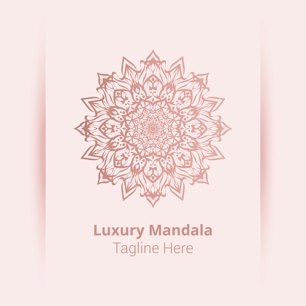 Logo di mandala ornamentale di lusso, stile arabesco.