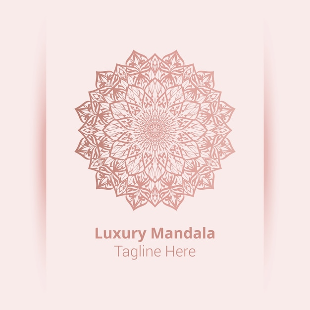 Luxury ornamental mandala logo, arabesque style.