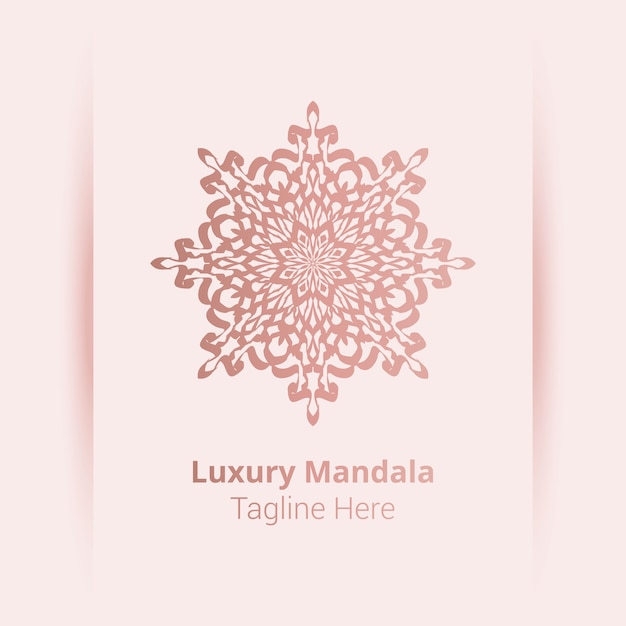 Logo di mandala ornamentale di lusso, stile arabesco.