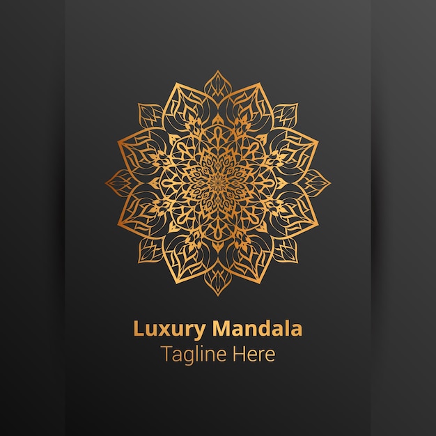 Vettore sfondo di lusso ornamentale mandala logo, stile arabesco.