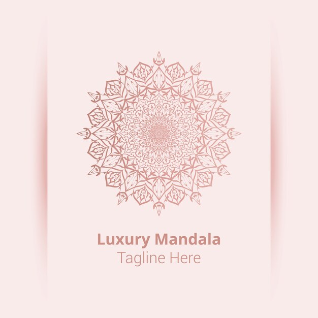  Luxury ornamental mandala logo background, arabesque style.