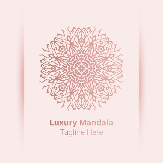 Sfondo di lusso ornamentale mandala logo, stile arabesco.