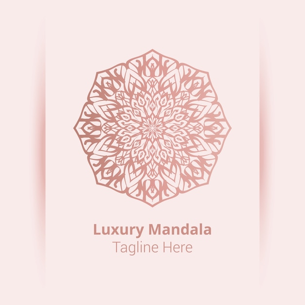 Vector luxury ornamental mandala logo background, arabesque style.
