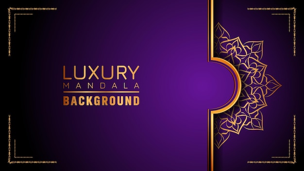 Luxury ornamental mandala logo background, arabesque style