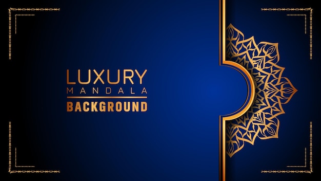 Luxury ornamental mandala logo background arabesque style