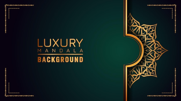 Luxury ornamental mandala logo background arabesque style