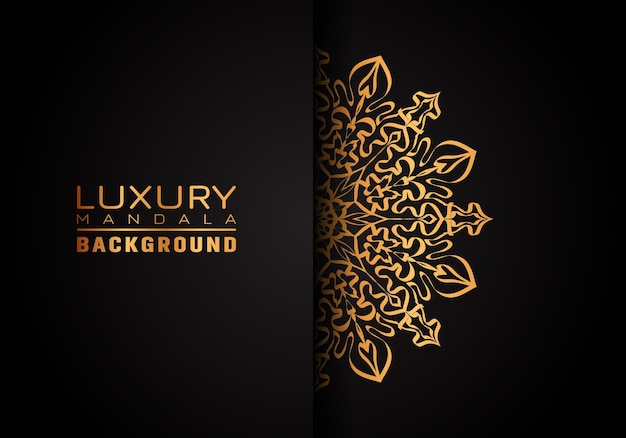 Luxury ornamental mandala logo background arabesque style