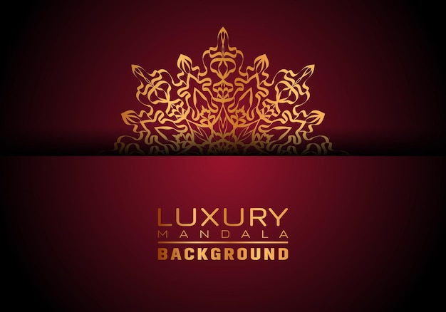 Luxury ornamental mandala logo background arabesque style