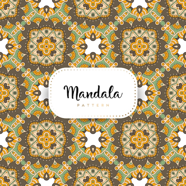  Luxury ornamental mandala seamless pattern