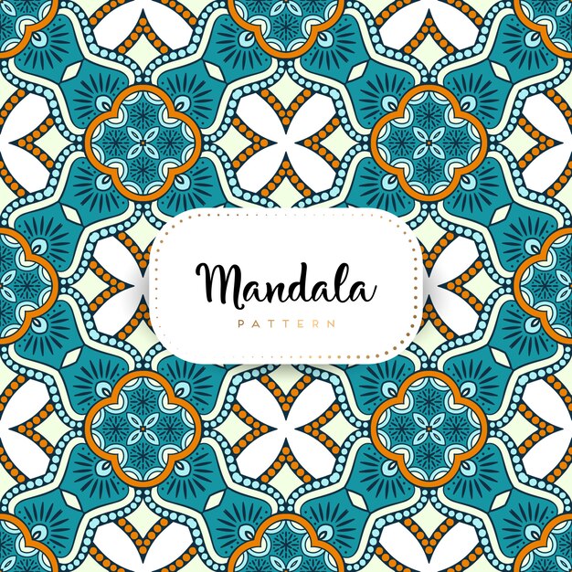  Luxury ornamental mandala seamless pattern