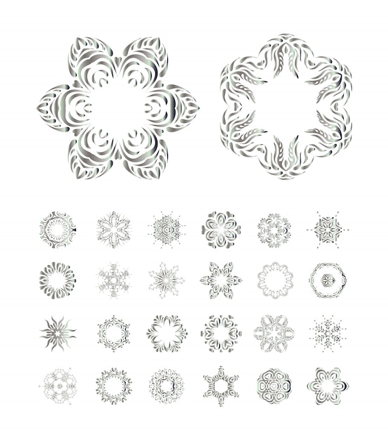 Vector luxury ornamental mandala set