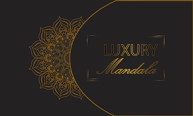 Luxury ornamental  stylish mandala design background in gold color.
