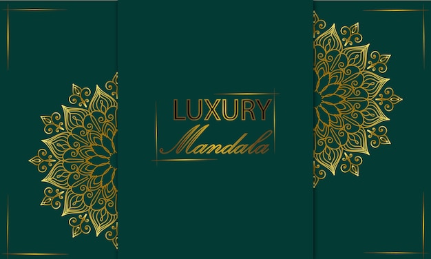 Luxury ornamental  stylish mandala design background in gold color.
