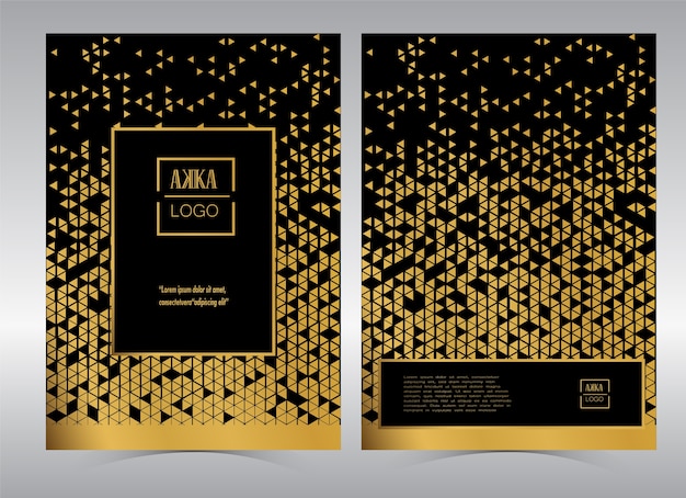 Luxury Package Menu Cover Design Geometric