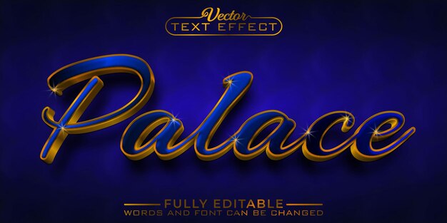 Luxury palace editable text effect template