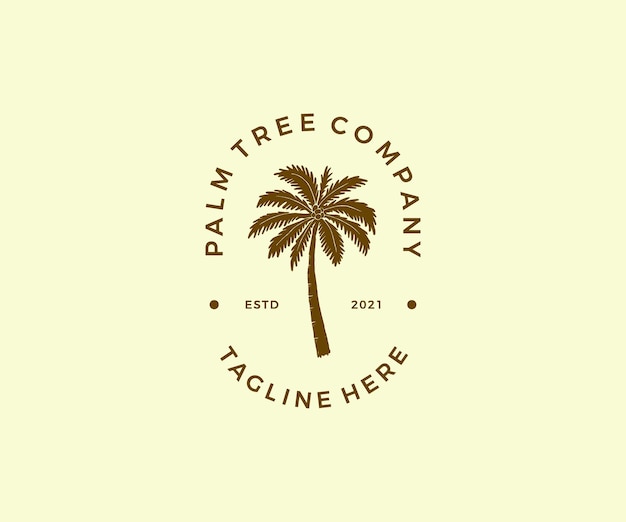 Luxury palm tree logo design