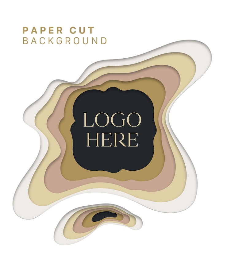 Vector luxury paper cut background