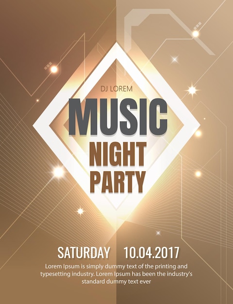 Vector luxury party vector design electronic dj music background