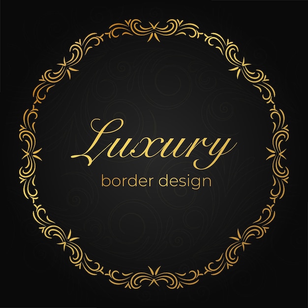 Luxury pattern border frame design