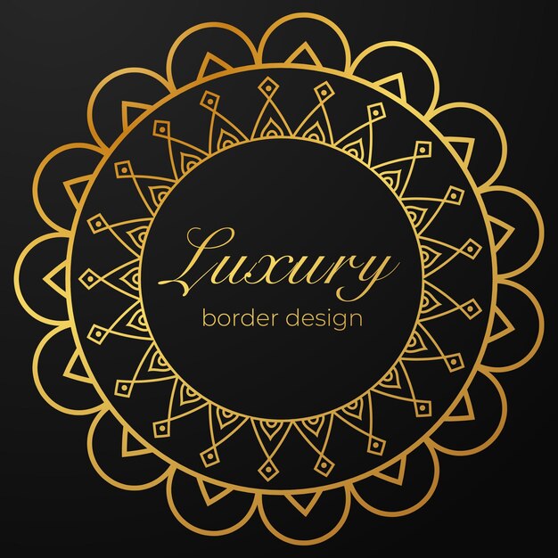 Luxury pattern border frame design