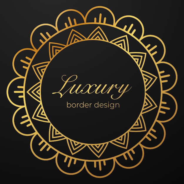 Luxury pattern border frame design