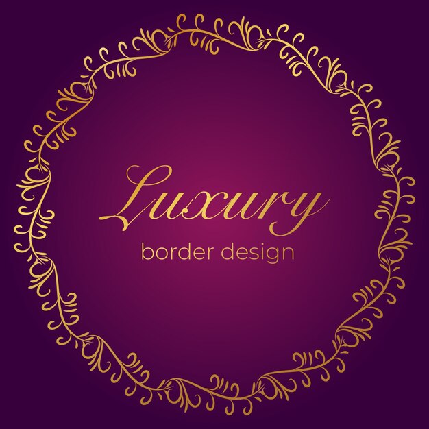 Luxury pattern border frame design