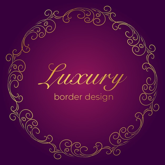 Luxury pattern border frame design