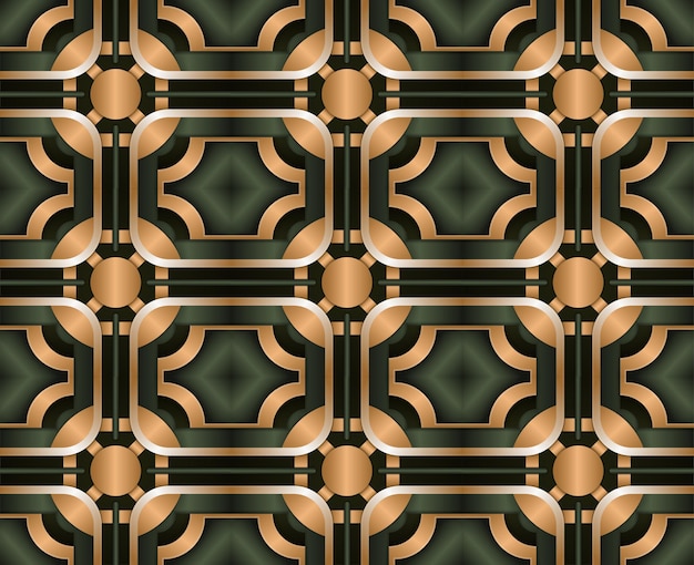 luxury pattern green gold