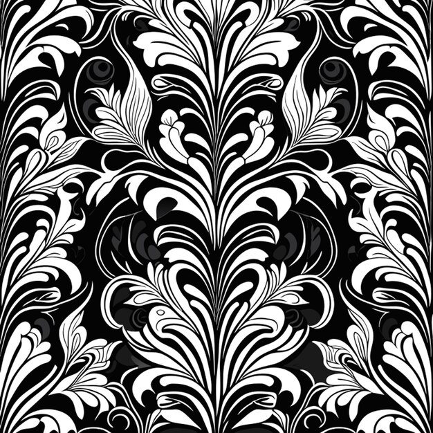 Vector luxury pattern outline seamless detail black white illustration vector illustration