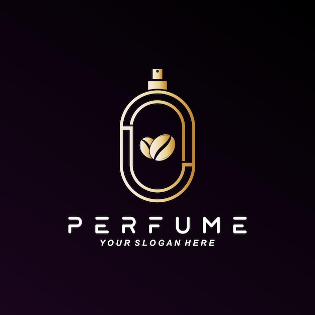 Premium Vector, Luxury perfume logo with bottle