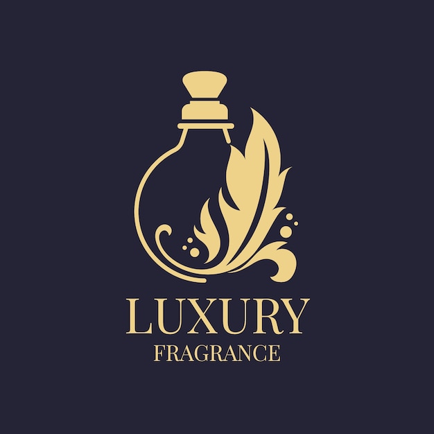 Profumo di lusso logo design modello