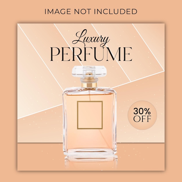 luxury perfume sale social media post template design