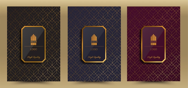 Luxury Premium Art Deco Cover Layout design template,