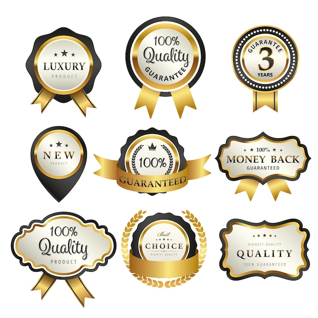 Distintivo d'oro di lusso premium