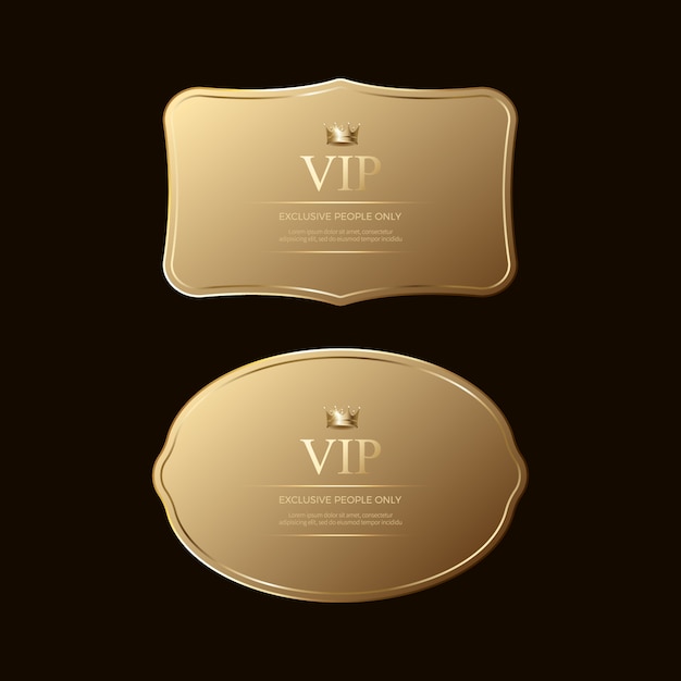 Luxury premium golden badges and labels