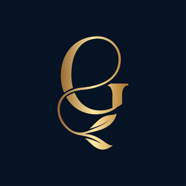 Vector luxury premium leaf logo letter g