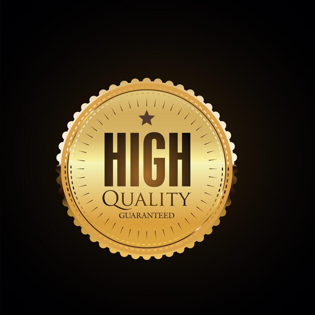 Vector luxury premium quality high quality tag golden