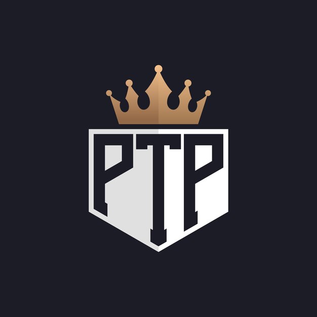 luxury ptp logo with crown elegant initials ptp letter logo for exclusive brands letter ptp monogram for highend businesses